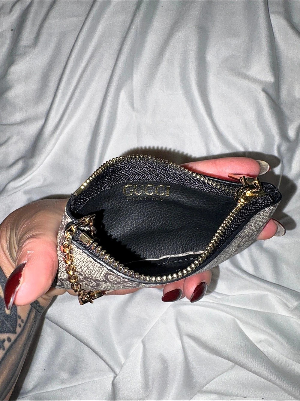 Inspired Key Pouch Coin Case Brown - Picture 4 of 4